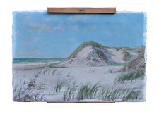 Peder Knudsen (1868-1944) Dünenlandschaft Nordsee Ölbild Leinwand signiert