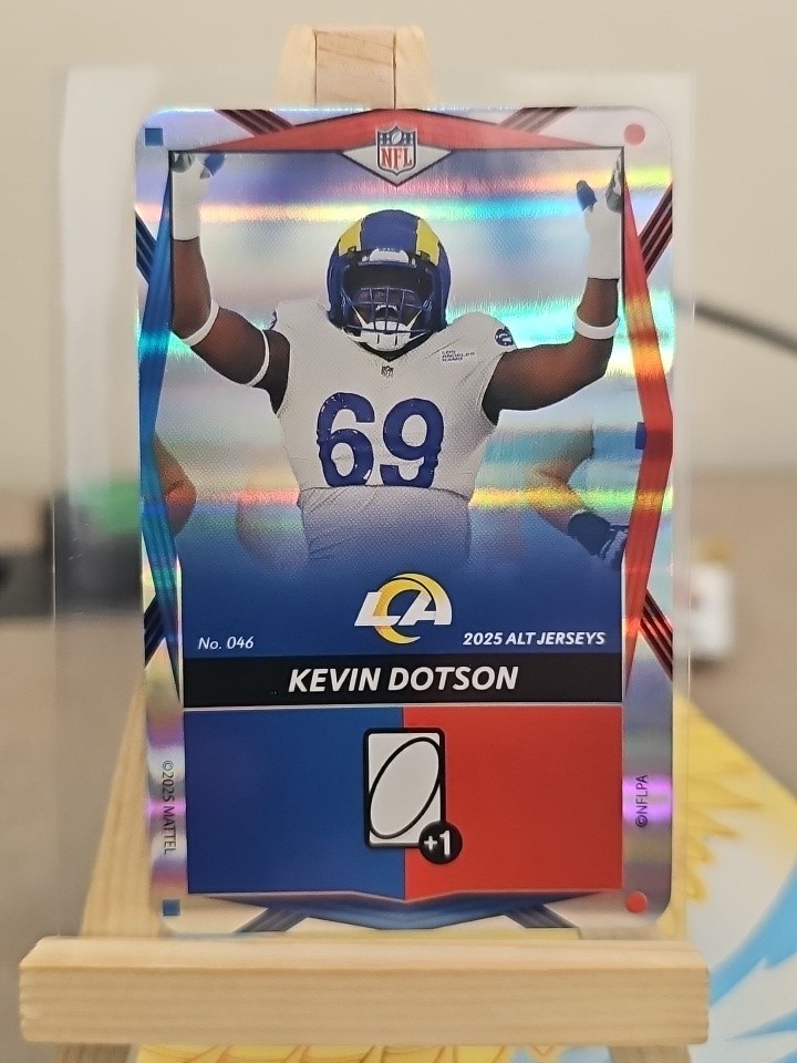 2025 Uno Elite NFL  Alt Jerseys   Foil  Blue  Red  Kevin Dotson