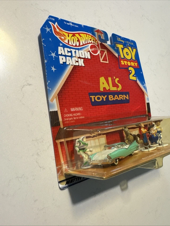 HOT WHEELS TOY STORY II 2 AL'S TOY BARN Action Pack Car Figures On Card Disney - Image 3 of 4
