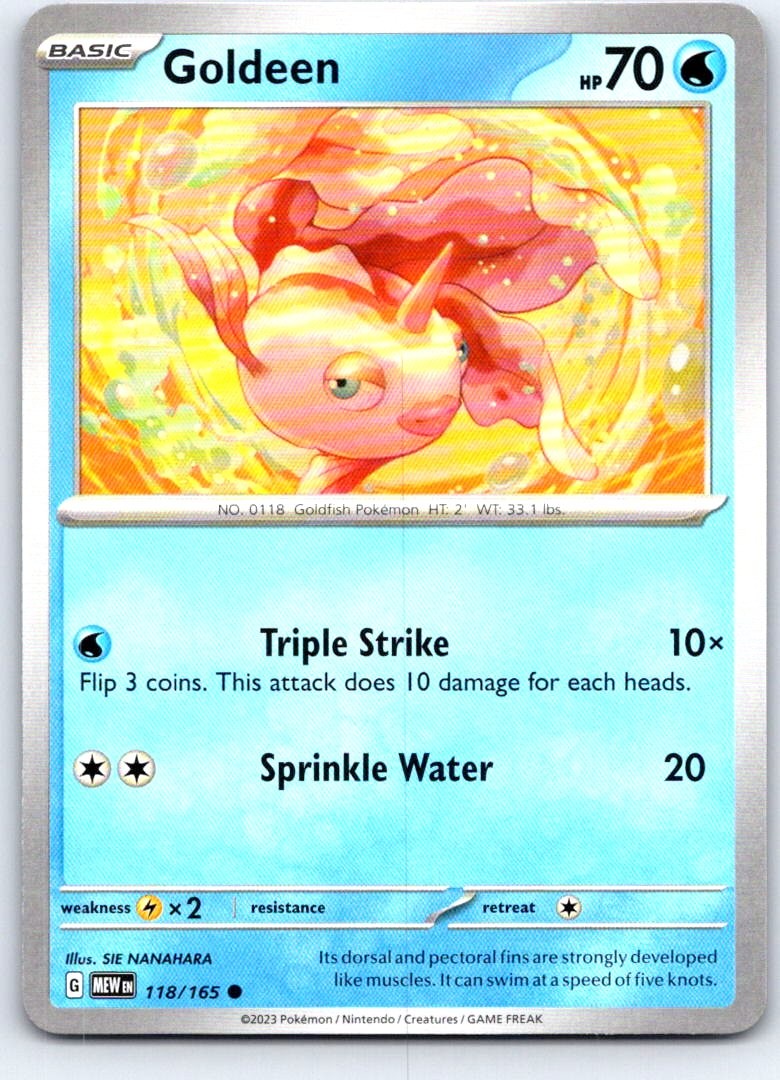 Goldeen 118/165 Common 151 Pokemon Near Mint