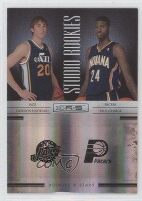 2010 Rookies & Stars Studio Combo Holofoil Gordon Hayward Paul George #5 RC 0c3