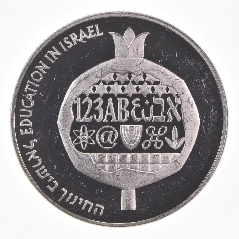 SILVER - WORLD Coin - 2001 Israel 2 New Sheqalim - World Silver Coin *181