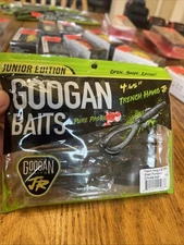 Googan Baits GTH-465-GNP Trench Hawg 4.65", Green Pumpkin