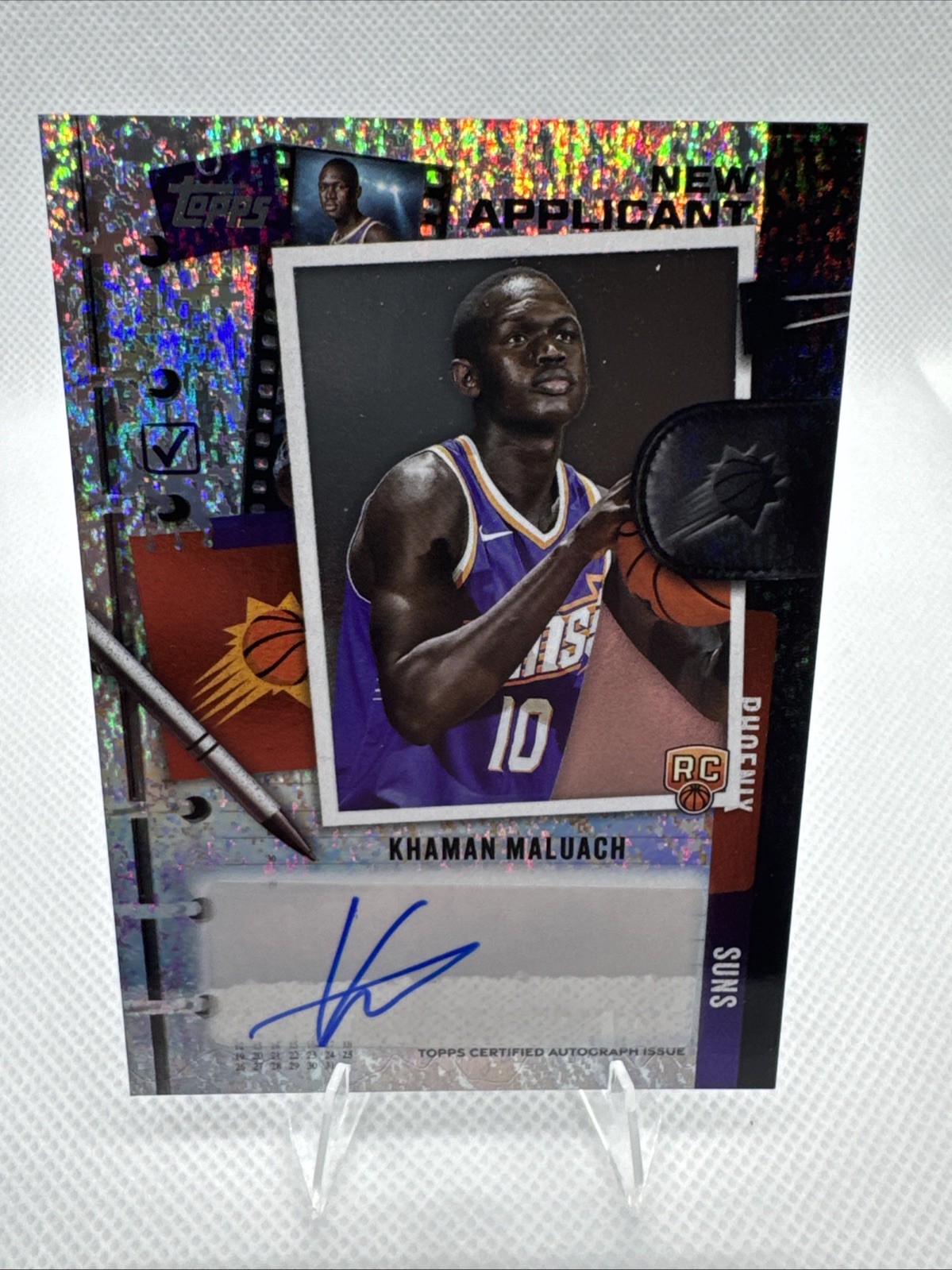 2025 Topps Khaman Maluach New Applicant Silver Holo Foil Auto #NA-KM RC