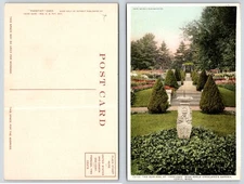 Lenox MA FAIRLWAN SUN DIAL ADELE KNEELAND'S GARDEN Phostint 13731 Postcard W899