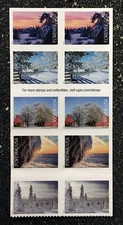 2025USA Forever Winter Landscapes - Block of 10 From Booklet  Mint