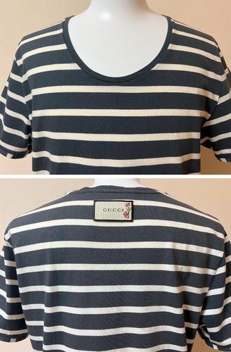 Gucci Flower Embroidery Tag Border Short Sleeve T-Shirt Xs - Picture 5 of 11