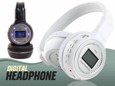 Casque Sans Fil MP3 Intégré Fonction 4 en 1(gris) - TV Son Photo