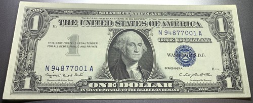 1957 A $ 1 DOLLAR SILVER CERTIFICATE *CRISPY NOTE* - C009