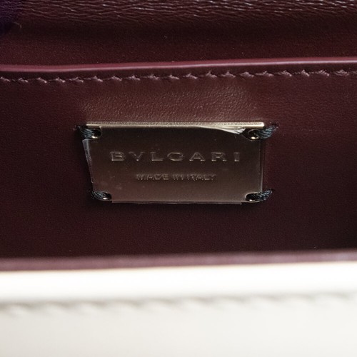 BVLGARI Serpenti Diamond Blast Crossbody Bag calf leather, Off White 291175 - Picture 10 of 13