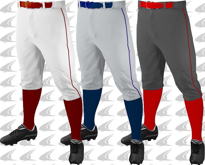 Champro Youth Boys Pro Weight Knicker Baseball Pants W/ Custom Piping