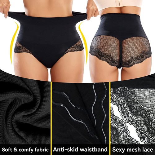 High Waist Shapewear Slimming Tummy Control Sexy Firm Panties Plus Size Women - Picture 19 of 28