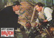 Götz George, Sander, Hoppe Autogramm signed 20x30 cm Kinoaushangbild "Der Bruch"