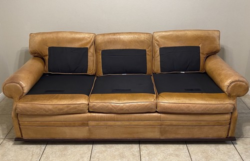 Ralph Lauren Saddle Leather Down Sofa 20k Retail Furniture FREE DELIVERY & SETUP - Picture 12 of 24