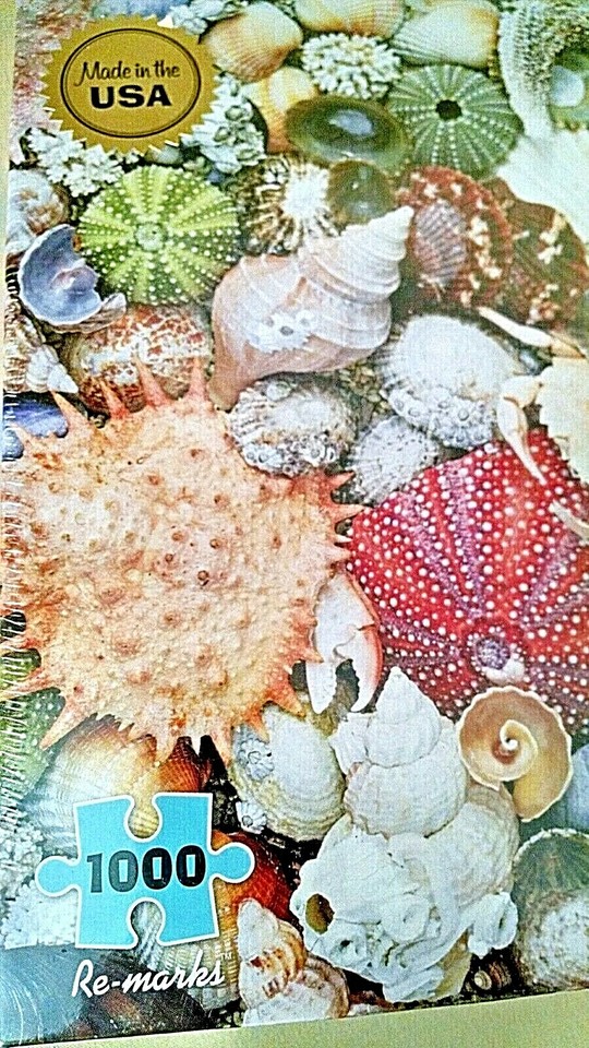 SEASHORE PUZZLE NEW 1000 PC REMARKS SEASHELLS CONCH SHELL POSTER