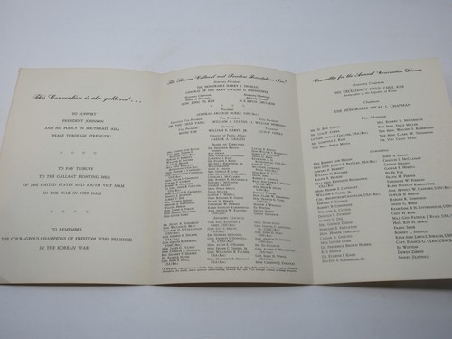 1965 Vietnam War Convention Program Honoring President Harry Truman & Eisenhower - Picture 6 of 8