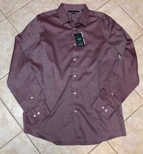 Perry Ellis Travel Luxe L/S Slim Fit Rhododendron Principles Mens Shirt 2XB NWT