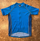 Canari Men’s Blue Slim Fit Half Zip Cycling Jersey Size Large USA