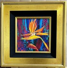 Simon Bull "Bird of Paradise" SN 3/195, 11"X11" framed 21"x21" COA 2004 — photo 1
