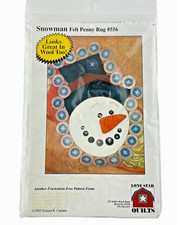 Lone Star Quilts PATTERN Rug Snowman Felt Penny Rug 556 Designer Tamara Carlson