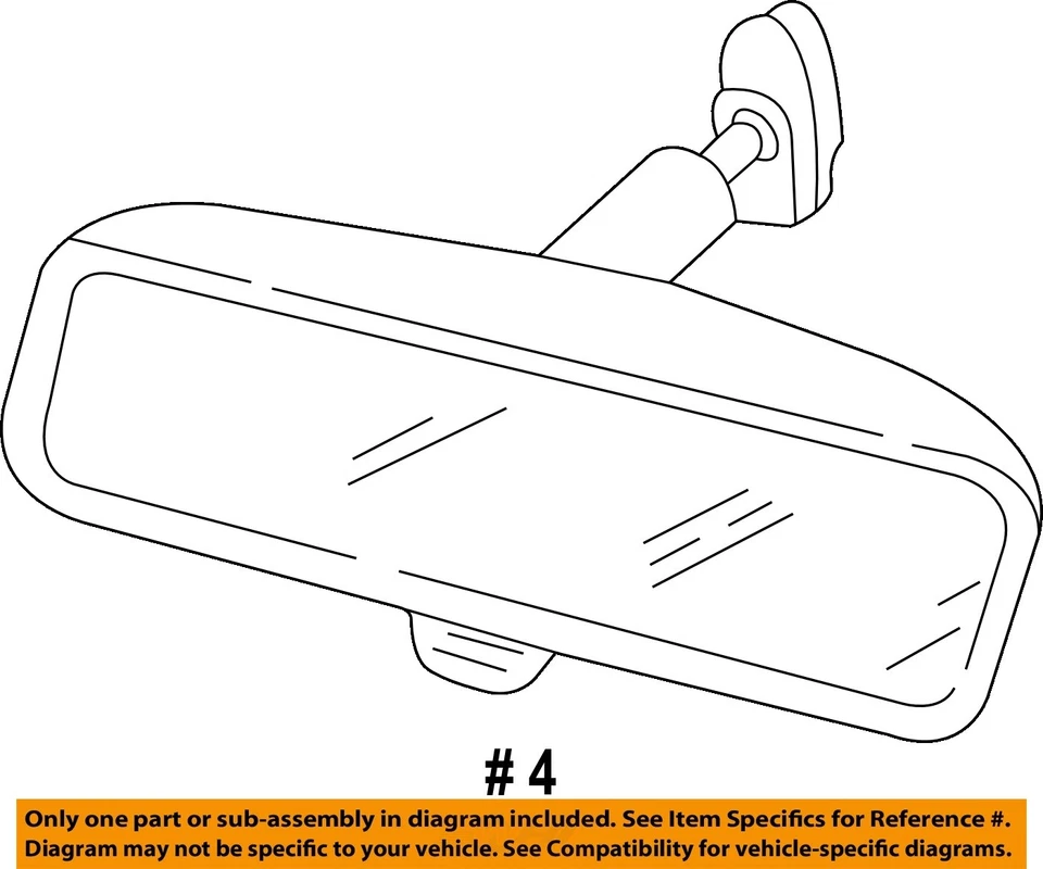 Espejo retrovisor interior delantero central usado se adapta a: Lincoln 2007 y Town Car automático Foto 4 de 4