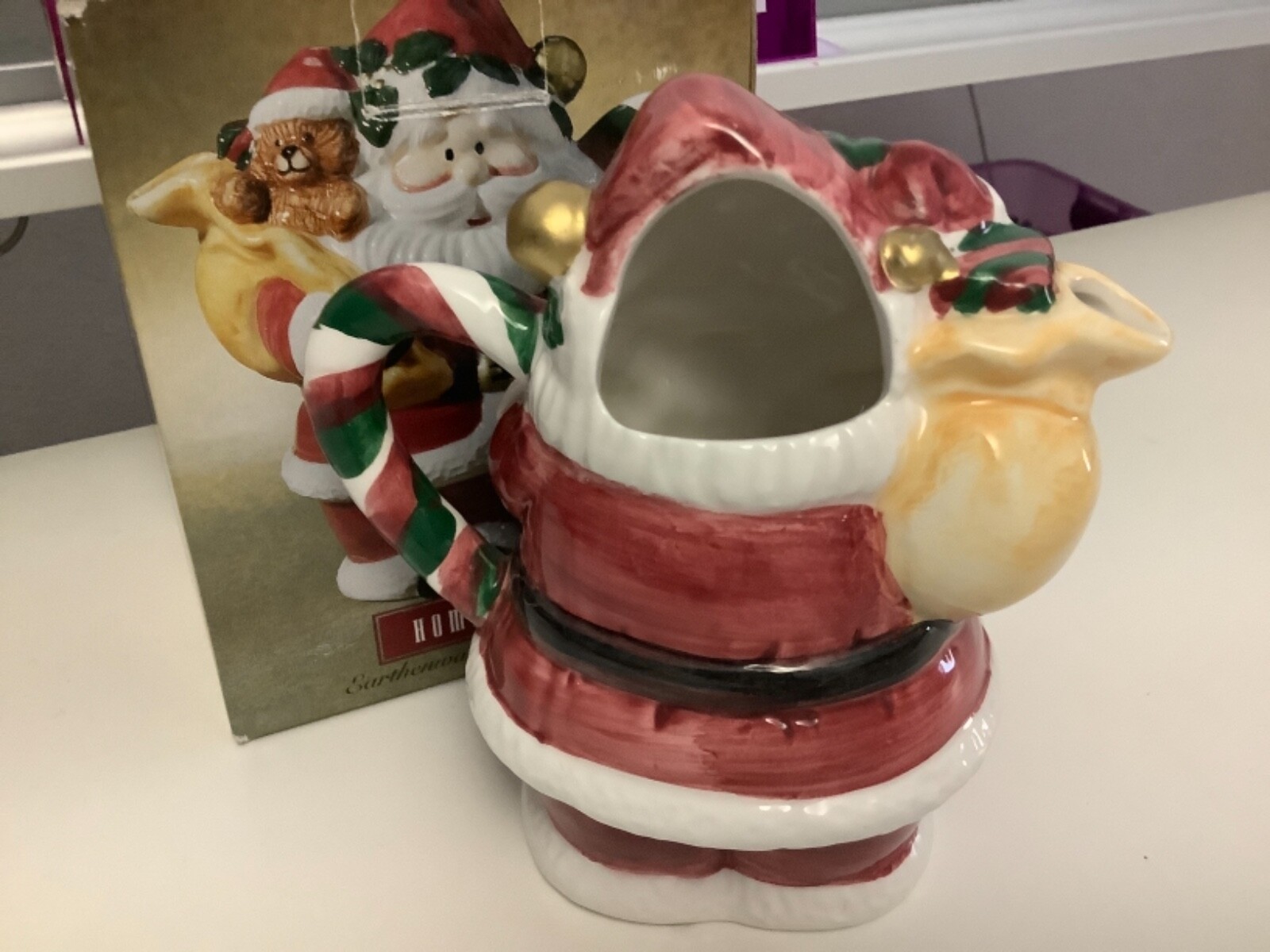 Home Trends Collections Earthenware Santa Creamer1997 5.5”Tall