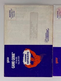 Vintage NES Game Genie Code Update Volume 2 No. 1-3 Cheats Books GALOOB Nintendo