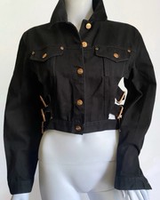 Gaultier Junior Black Bondage Denim Jacket