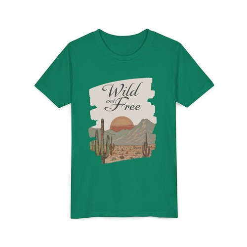 Wild and Free Youth Tee, Adventure Shirt, Kids Casual Wear, Summer Style, Gift - Picture 20 of 41