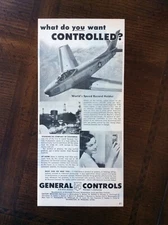 1950 vintage original ad General Controls Of America