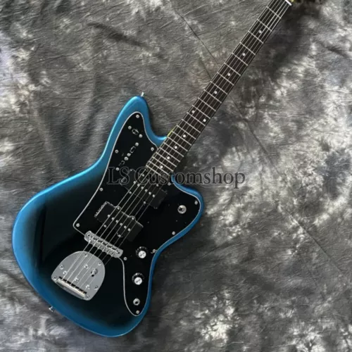 Blue Burst Jazzmaster Electric Guitar Solid Body P90 Pickups Chrome Hardware Hot