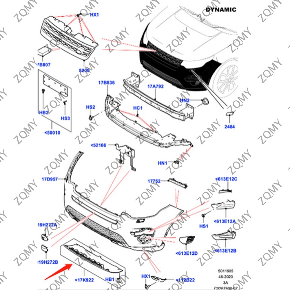 ジュン Front Bumper Lower Trim Trim Cover For Land Rover Discovery