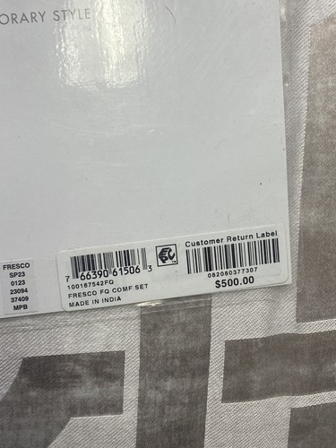 Hotel Collection Fresco Full/Queen Comforter Set 3pc Set New - Picture 8 of 8
