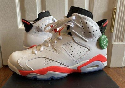 AUTHENTIC AIR JORDAN RETRO 6 INFRARED WHITE SIZE 9 WHITE-RED(STOCK X  VERIFIED) | eBay