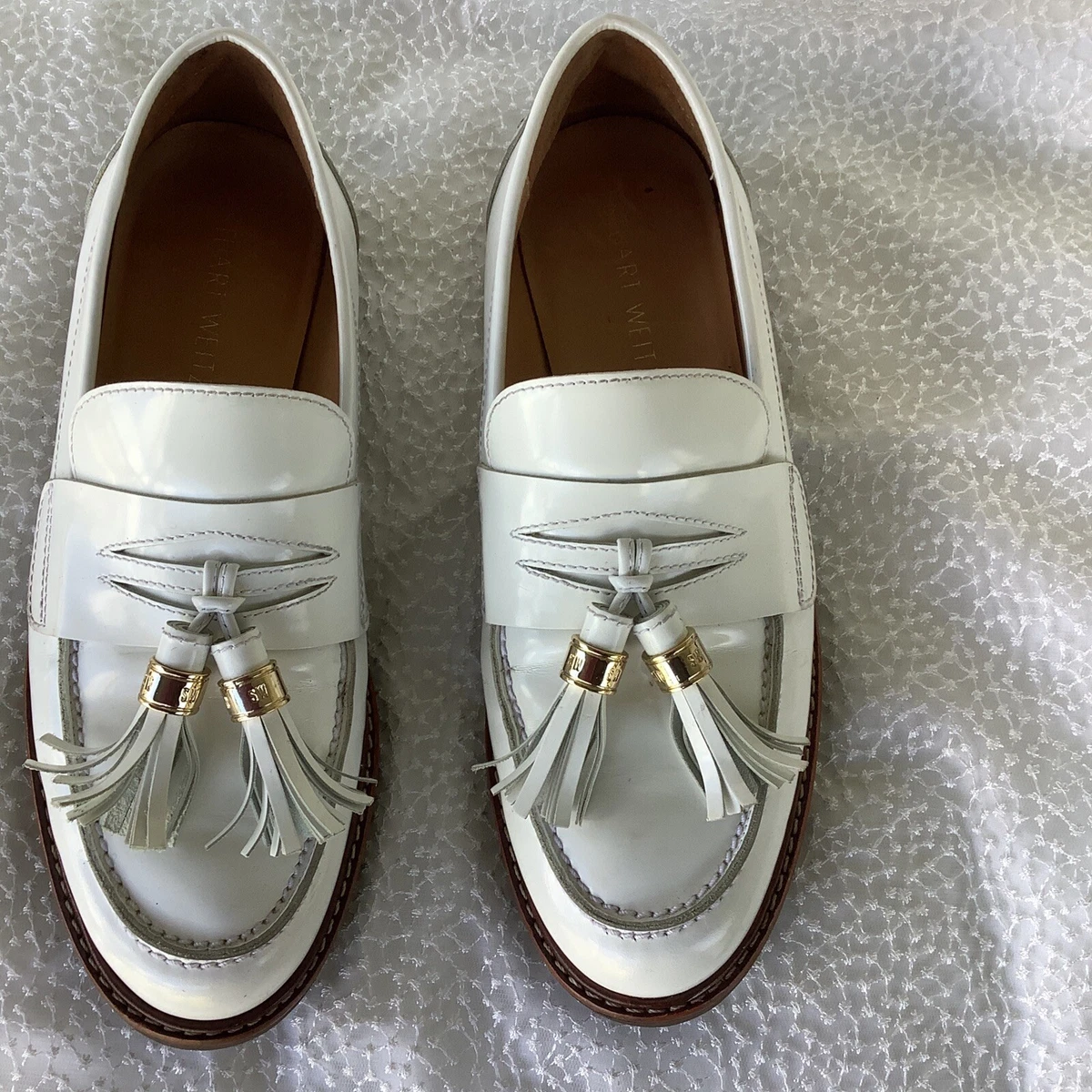 White patent loafers womens sale