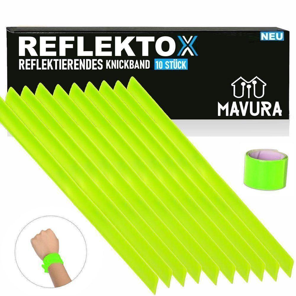 REFLEKTOX Schnapparmband – 10er Set Reflektorband, Klatscharmband, Leuchtarmband – Neon REFLEKTOX Schnapparmband – 10er Set Reflektorband, Klatscharmband, Leuchtarmband – Neon