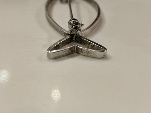 Pair Sterling Silver Ichthus Fish Pin Brooch Danecraft Christian Religion Jesus - Picture 4 of 9