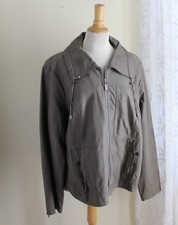 Centigrade -sz 2x Gray Very Chic Faux-leather Zip Moto Chic Moto Jacket Outdoor