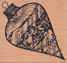ornament stampers anon Wood Mounted Rubber Stamp 3 x 3" Free Shipping