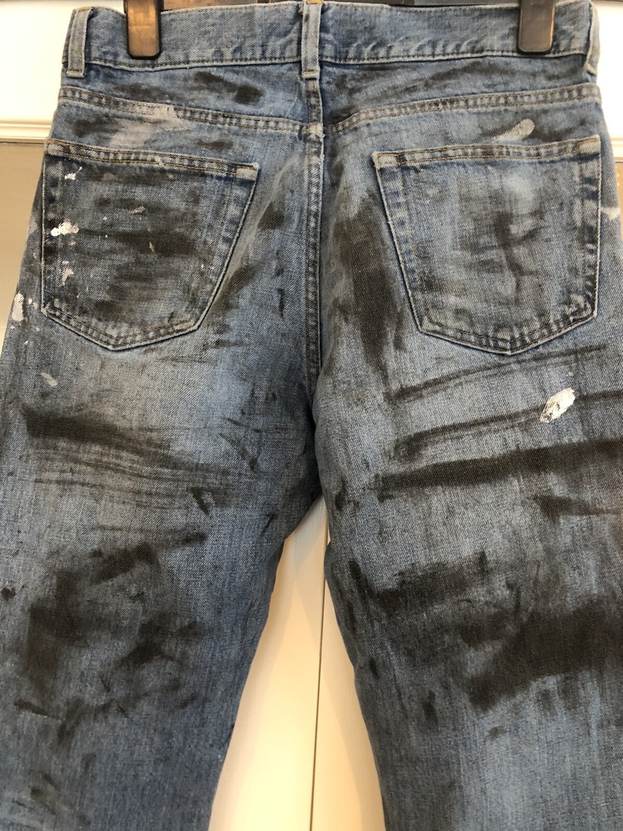 Helmut Lang Rare painter Distressed Ripped jeans denim Helmut Lang Rare painter Distressed Ripped jeans denim
