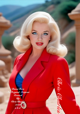 DIANA DORS von Chris Charles Ein Original KUNSTDRUCK A3 UHD Portrait