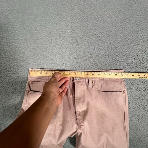 Levis Jeans Mens 32x28 Pink 511 Slim Straight Denim Casual Preppy Pockets Logo - Picture 4 of 12