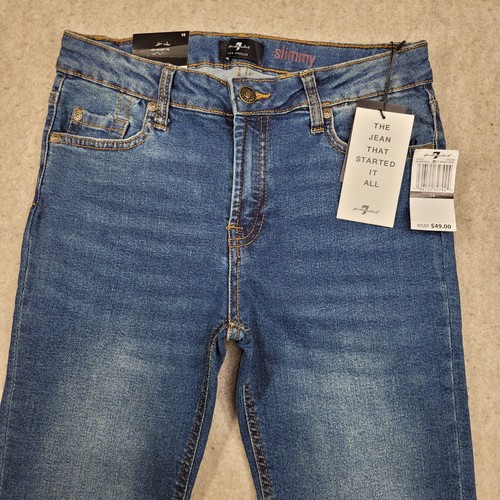7 For All Mankind Slimmy Slim Straight Leg Jean Size 14 NWT - Picture 2 of 13