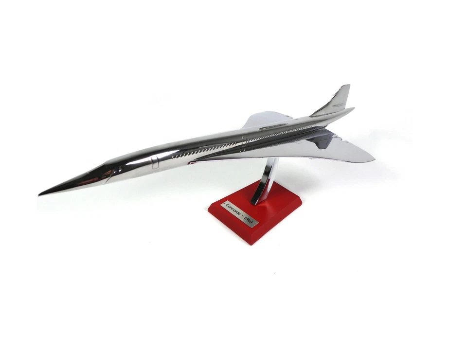 Concorde aérospatiale 1969 échelle 1/200 (30 cm) chromé - Avion de collection - Photo 3/4