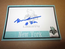 KYLEE SHOOK SIGNED AUTOGRAPHED NEW YORK LIBERTY CUSTOM LOGO CARD
