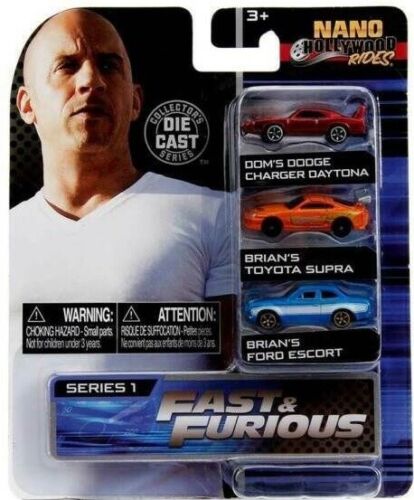 JAD253201001 - Set de 3 Véhicules FAST AND FURIOUS Nano Hollywood rides Pack ...
