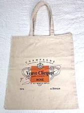 Vueve Clicquot Rosé Champagne Tote Bag Canvas Double Handle Cotton Shopping Bag
