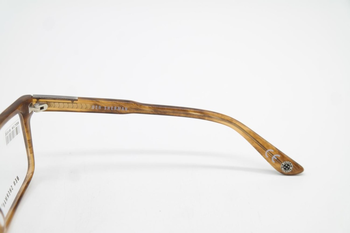 Lunettes BEN SHERMAN STEVE - Monture Carrée Marron Argenté, Neuve Sans étiquette