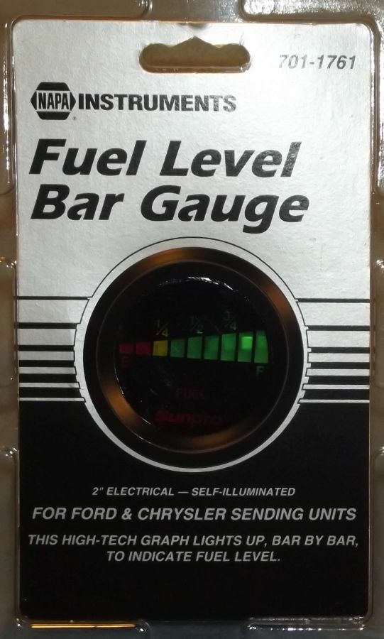 Sunpro/NAPA Instruments 2 Inch Bar Gauge Fuel Level Ford & Chrysler 701 ...