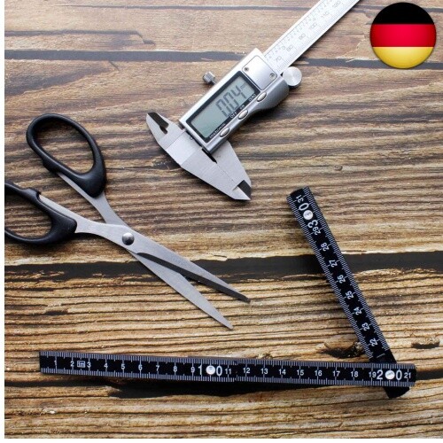 Zollstock 1m, DEANKEJI Meterstab Schwarz, Skalierbar Mini Zollstöcke mit - Bild 3 von 6
